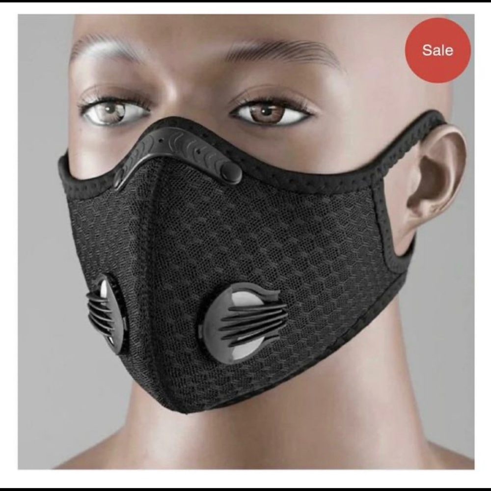 Active Carbon Filter Valves Face Mask Strapped